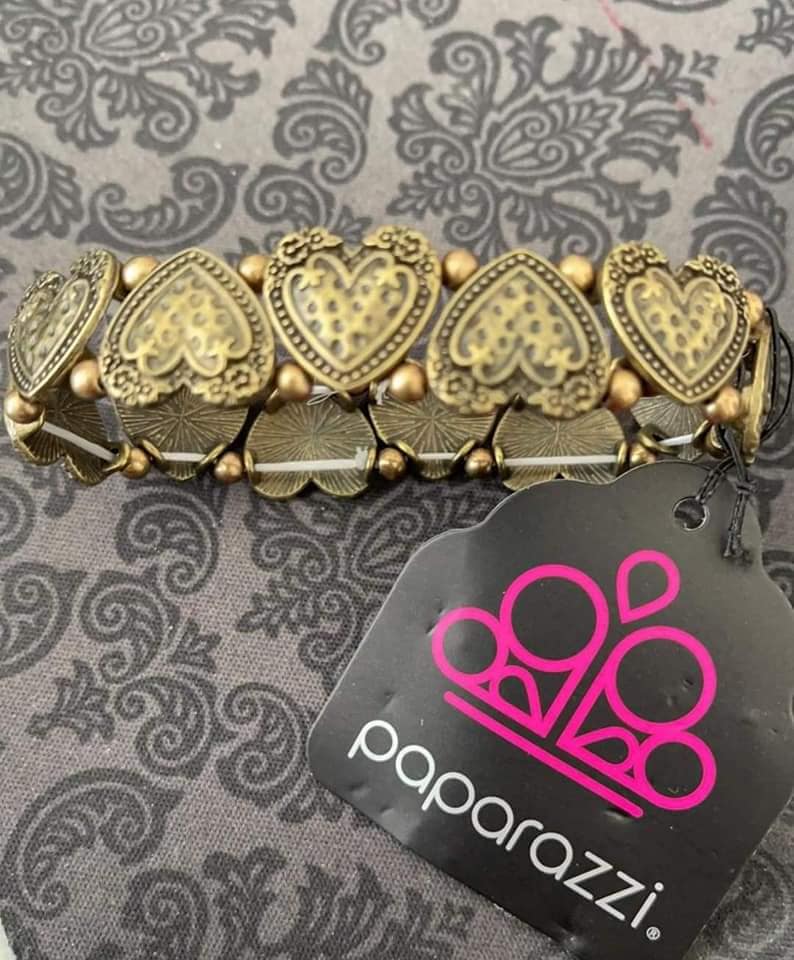 Rustic heartthrob sales brass bracelet
